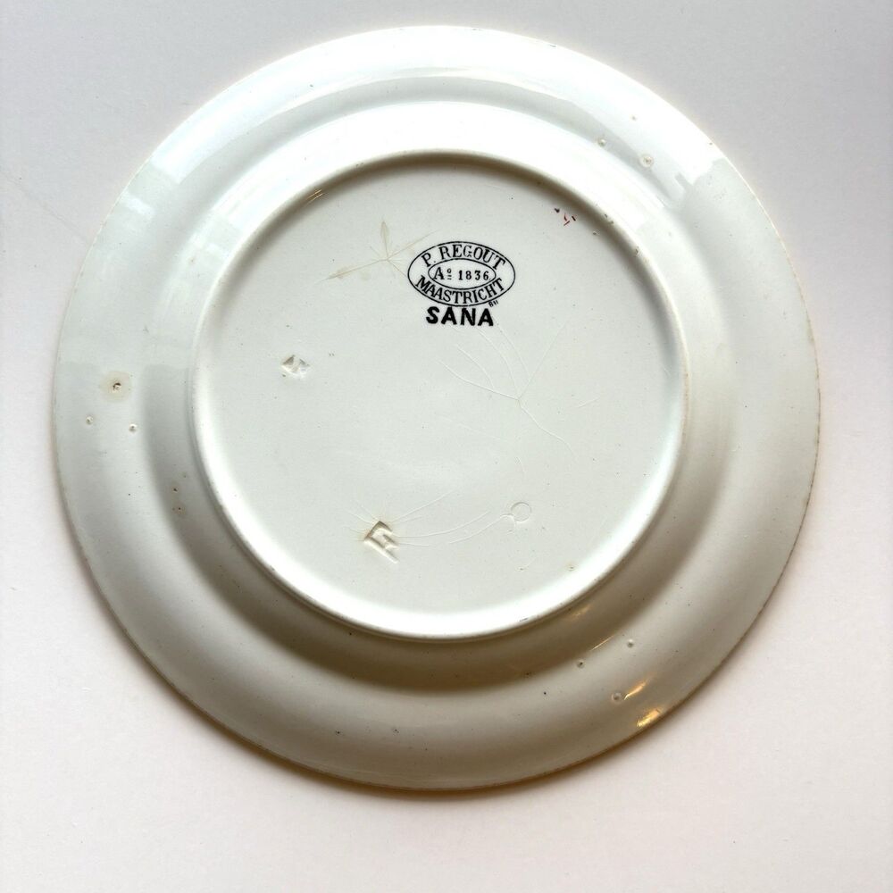 Set of 3 Antique Petrus Regout Maastricht "Sana" Plates – Dutch Transferware - Picture 14 of 16
